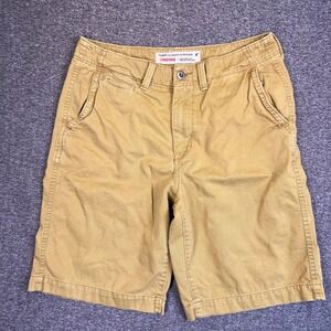 American Eagle Longboard Shorts Mens 33 Khaki Tan Brown Chino Cotton Fits34x10.5